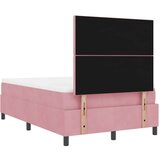 Box spring krevet s madracem Ružičasta 120 x 190 cm Baršun | shoptok.hr