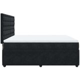vidaXL Box spring postelja z vzmetnico črna 180x200 cm žamet | Shoptok.si