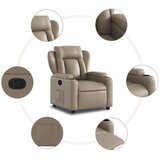  Naslonjač od umjetne kože boja cappuccina | shoptok.hr