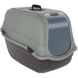 Toalet za mačke zatvoreni crni-sivi 57x39x41cm Emma Eco