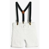 Koton Baby Boy Strap Pocket Cotton Denim Shorts With Adjustable Waist 3smb40015td cene