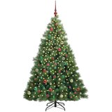 vidaXL Umjetno božićno drvce s stalakom Zelena 210 cm PE i PVC | shoptok.hr