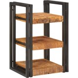 vidaXL Nočna omarica 2 pcs Rjava in črna Masiven les manga | Shoptok.si