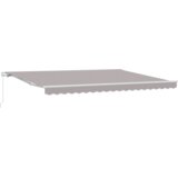vidaXL Ročna Retraktibilna Tenda Svetlo Siva 450x300 cm, Tenda za Zamenjavo Tkanine za 4,5x3 m Okvir Svetlo Siva | Shoptok.si