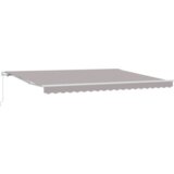 vidaXL Ručno uvlačiva tenda svijetlosiva 450x300 cm, Zamjenska tkanina za tendu 4,5x3 m okvir svijetlosiva | shoptok.hr