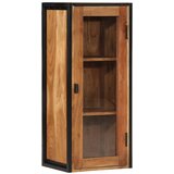 vidaXL Stenska kopalniška omarica 40x30x90 cm akacijev les in železo | Shoptok.si