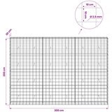 Gabion s žicom debljine 3,5 mm i mrežom 10x10 cm 300x30x200 cm | shoptok.hr