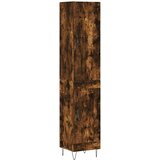  Visoka komoda dimljeni hrast 34,5x34x180cm konstruiranog drva | shoptok.hr