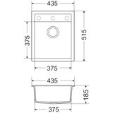 GL sudopera ankona 1K crna 435x515/185 mm | ePonuda.com