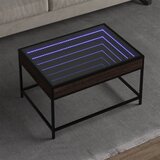 Furnova Klubska mizica z neskončnimi LED rjavi hrast 70x50x41 cm, (21914353) Cene