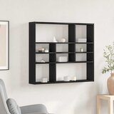 Zidna polica crni hrast 90x16x78 cm inženjerski drvo | Shoptok.si