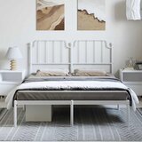  Metalni okvir za krevet s uzglavljem bijeli 150x200 cm | shoptok.hr