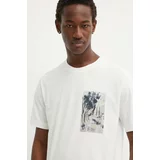 Marc O'Polo Bombažna kratka majica moška, bež barva, 424201251460