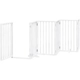  Vrata za pse s vratašcima 9 panela sklopiva 450 cm drvo topole Bijela 50 x 90 x 2 cm | shoptok.hr