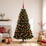  Umjetno božićno drvce s kuglicama 120 cm 150 LED lampica - 120 cm s LED-ima i crvenim lopticama Cijene