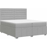  Boxspring krevet s madracem Svjetlosiva 160 x 200 cm Tkanina | shoptok.hr