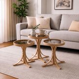 Hanah home set od 3 umetnutih stočića Palm 3, hrast | Eponuda.com