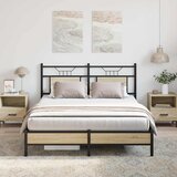 Maison Chic Posteljni okvir - Dvoposteljna postelja - Zakonska postelja brez vzmetnice hrast 140x200 cm inženirski les-J12021, (21764687) | Shoptok.si