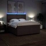  Boxspring - Krevet s oprugama i madracem tamnosmeđi 180x200 cm tkanina - Tamno smeđa 180 x 200 cm Gladak dizajn | shoptok.hr