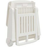 vidaXL Sklopiva ležaljka za sunčanje s kotačima bijela od PP-a | shoptok.hr