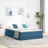  Krevet s madracem i skladištem Tamno plava 140 x 190 cm Baršun | shoptok.hr