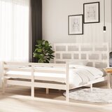 vidaXL posteljni okvir bel iz borovine 160x200 cm | Shoptok.si