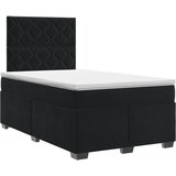  Boxspring krevet s madracem Crna 120 x 190 cm Baršun | shoptok.hr
