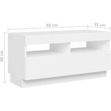 vidaXL TV omarica z LED lučkami bela 180x35x40 cm | Shoptok.si