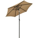  Vrtni suncobran LED smeđesivi 200 x 211 cm aluminijski | shoptok.hr