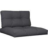  Jastuci za palete 2 kom crni od tkanine Crna 80 x 80 x 12 cm | shoptok.hr