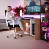 Kondela Pisarniški/gaming stol, črna/bela, YOKO | Shoptok.si