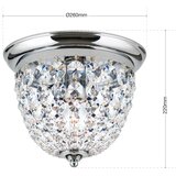 Orion dlu 1840/26-Kristalno stropno svetlo plafon 1xE27/40W/230V pr.26 cm hrom | Eponuda.com