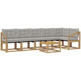  Set vanjskih sofa 7 kom. Bijela i svjetlosiva | shoptok.hr