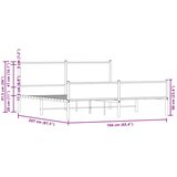  Metalni okvir kreveta bez madraca boja hrasta 160x200 cm | shoptok.hr