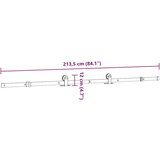 vidaXL Komplet opreme za drsna vrata 213,5 cm jeklo črne barve | Shoptok.si