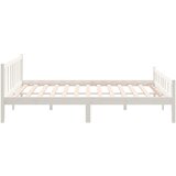  Okvir za krevet od masivne borovine bijeli 150 x 200 cm king | shoptok.hr