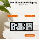 LAFOCUSE digitalna LCD ura z datumom in temperaturo 21,6cm | Shoptok.si