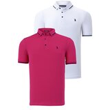 Dewberry DOUBLE SET T8586 MEN'S T-SHIRT-FUCHSIA-WHITE Cijene