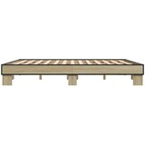  Okvir za krevet boja hrasta 180x200cm konstruirano drvo i metal | shoptok.hr