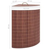  Kutna košara za rublje od bambusa smeđa 60 L | shoptok.hr