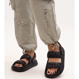 Gemre Black foam sandals with Coreia ruching Cene
