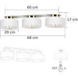  plafonsko svetlo ignia 3xE27/60W/230V belo/zlatno | Eponuda.com
