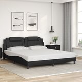  Okvir kreveta Viana s LED-om bez madraca crni 180 x 200 cm | shoptok.hr