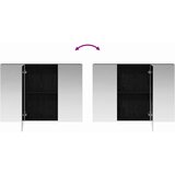  Kupaonski ormar s ogledalom Crni hrast 100 x 14,5 x 70 cm | shoptok.hr
