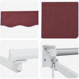 Ručna zlačivna tenda s LED diodama Bordo i Bijela 3,5 x 2,5 m | shoptok.hr