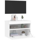  Zidni TV ormarić s LED svjetlima bijeli 60x30x40 cm | shoptok.hr