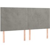 Maison Chic Posteljno vzglavje - Vzglavna omarica 4 kosa svetlo siv 80x5x78/88 cm žamet, (22077092) Cene