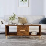 The Living Store Klubska mizica dimljeni hrast 102x50x40 cm inženirski les - Klubska Mizica, (21575148) | Shoptok.si