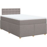 vidaXL Krevet s oprugama i madracem smeđesivi 120 x 190 cm od tkanine | shoptok.hr
