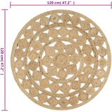  Ručno rađeni pleteni tepih od jute 120 cm | shoptok.hr